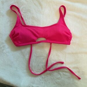Pink bikini top
